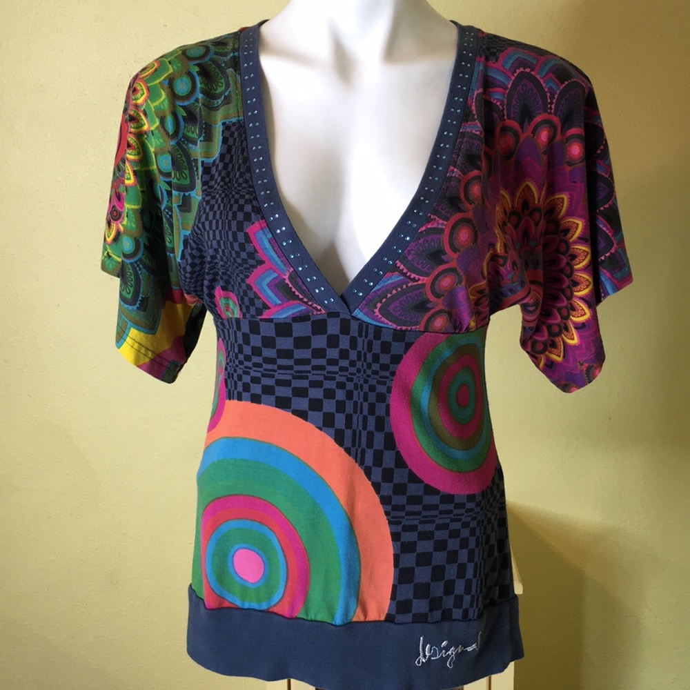 Desigual Print Boho Top A-30